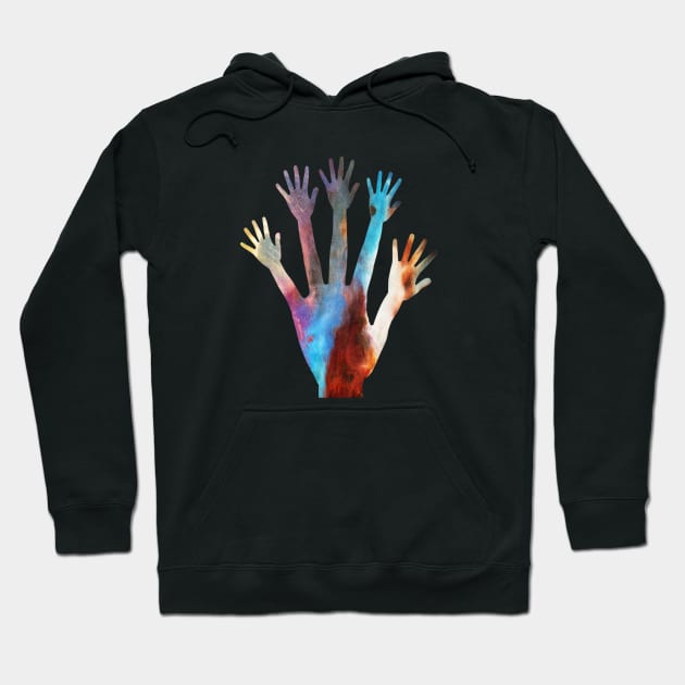 Abstract Silhouette - Hands Hoodie by pixelatedidea